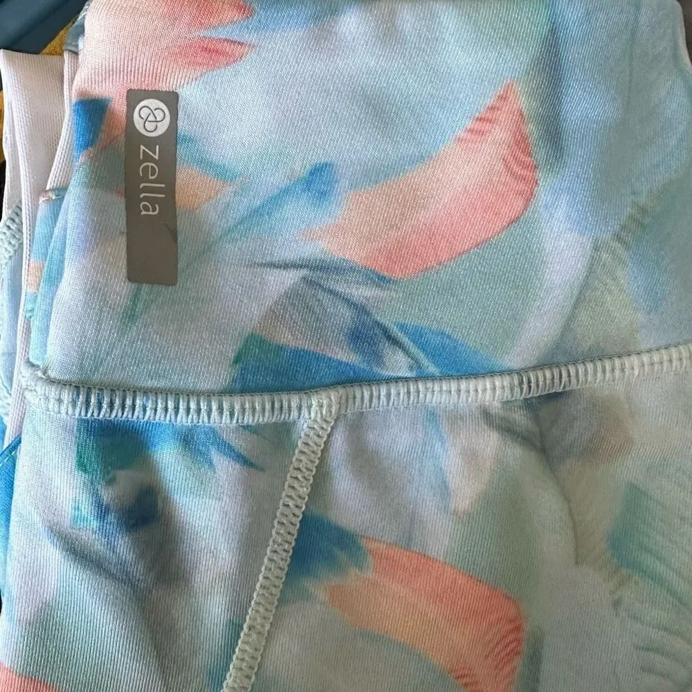 Zella Girls Print Crossover Crop Leggings Size 10/12